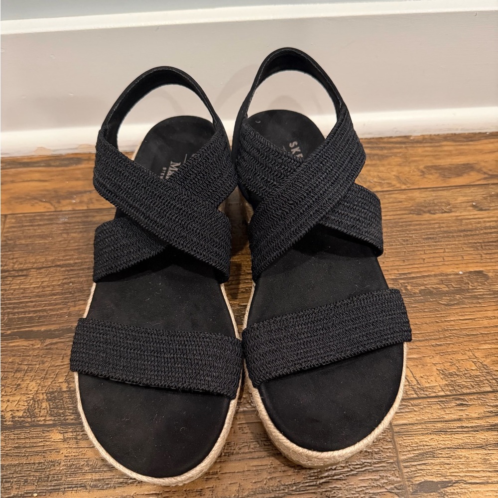 Skechers Black Espadrille Sandals